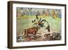 The Spanish Bull Fight, or the Corsican Matador in Danger, Published by Hannah Humphrey in 1808-James Gillray-Framed Giclee Print