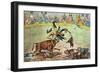 The Spanish Bull Fight, or the Corsican Matador in Danger, Published by Hannah Humphrey in 1808-James Gillray-Framed Giclee Print