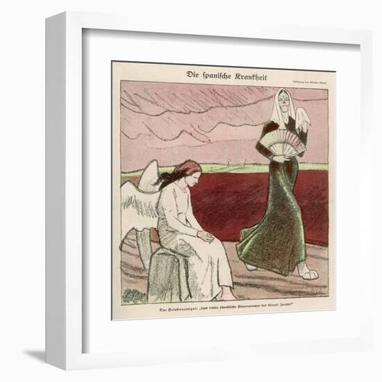 The "Spanish" Flu Epidemic Overtakes the Angel of Peace-Wilhelm Schulz-Framed Art Print