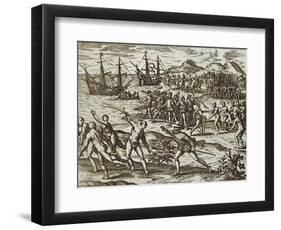 The Spanish in America-Theodore de Bry-Framed Giclee Print