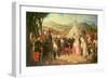 The Spanish Meet with the Moroccans to Negotiate a Peace Settlement (Copy by J. Chaves)-Joachin Dominguez Becquer-Framed Giclee Print