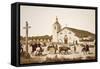 The Spanish Mission, Santa Clara de Asis, California in 1777-American School-Framed Stretched Canvas