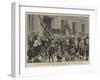 The Spanish Republic, Demonstration of Women at the Ministry of Grace and Justice-Alphonse Adolphe Bichard-Framed Giclee Print