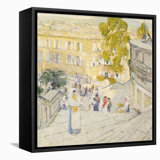 The Spanish Steps of Rome, 1897-Childe Hassam-Framed Stretched Canvas