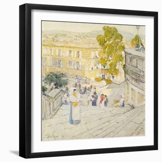 The Spanish Steps of Rome-Childe Hassam-Framed Giclee Print