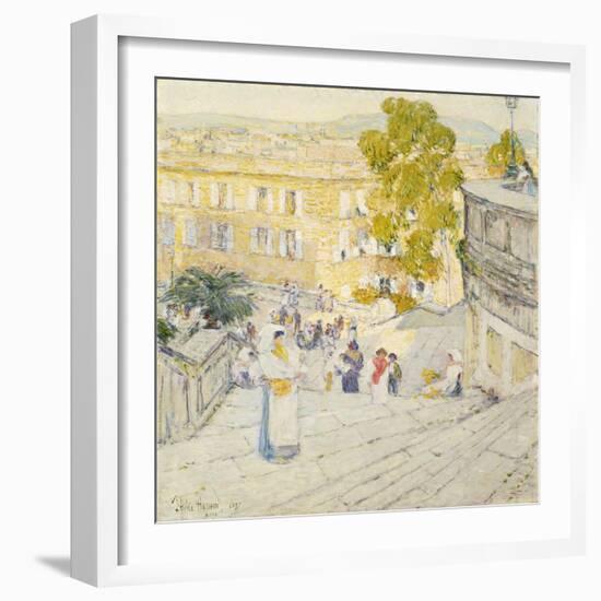 The Spanish Steps of Rome-Childe Hassam-Framed Giclee Print