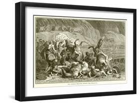 The Spartan Phalanx, Against the Thracians-null-Framed Giclee Print