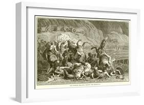 The Spartan Phalanx, Against the Thracians-null-Framed Giclee Print