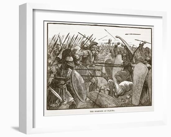 The Spartans at Platea (Litho)-English-Framed Giclee Print