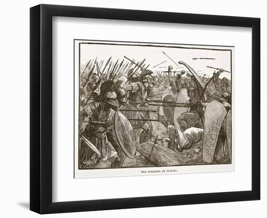 The Spartans at Platea (Litho)-English-Framed Premium Giclee Print