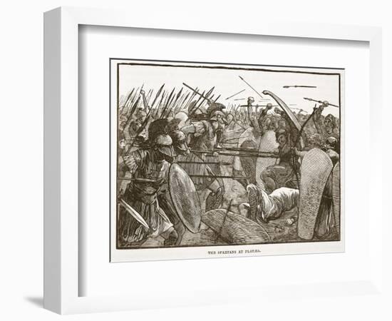 The Spartans at Platea (Litho)-English-Framed Premium Giclee Print