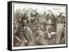 The Spartans at Platea (Litho)-English-Framed Stretched Canvas