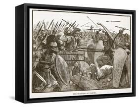 The Spartans at Platea (Litho)-English-Framed Stretched Canvas