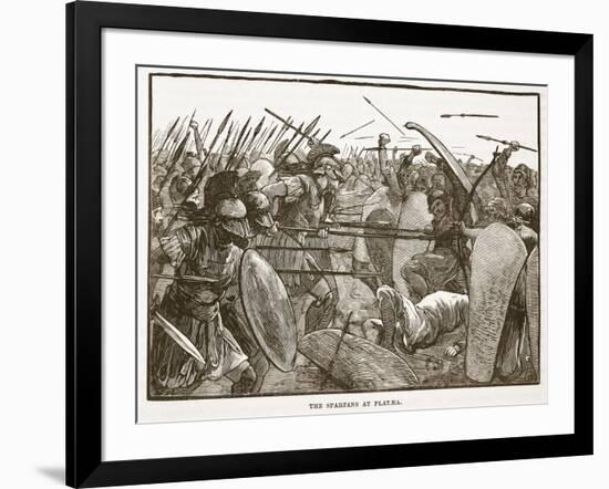 The Spartans at Platea (Litho)-English-Framed Giclee Print