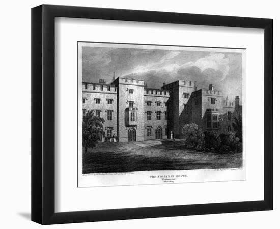 The Speaker's House, Westminster, London, 1815-William Radclyffe-Framed Giclee Print