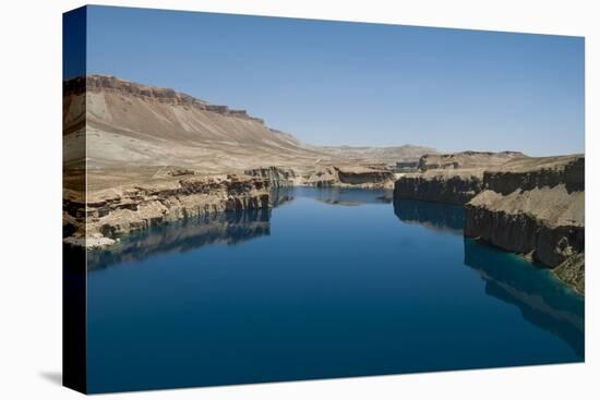 The spectacular deep blue lakes of Band-e Amir, country's first Nat'l Park, Afghanistan-Alex Treadway-Stretched Canvas