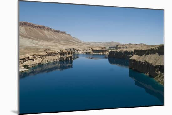 The spectacular deep blue lakes of Band-e Amir, country's first Nat'l Park, Afghanistan-Alex Treadway-Mounted Photographic Print