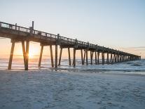 Sunrise at the Pier in Pensacola-The Speedy Butterfly-Stretched Canvas