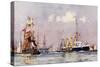 The "Speedy" Leaving Portsmouth-Charles Edward Dixon-Stretched Canvas