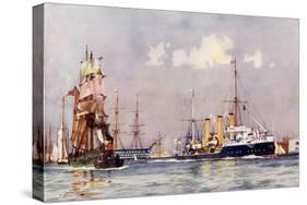 The "Speedy" Leaving Portsmouth-Charles Edward Dixon-Stretched Canvas