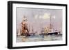 The "Speedy" Leaving Portsmouth-Charles Edward Dixon-Framed Giclee Print