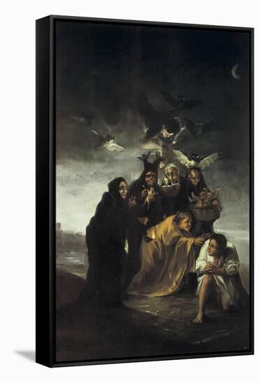 The Spell or the Witches-Francisco de Goya-Framed Stretched Canvas