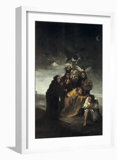 The Spell or the Witches-Francisco de Goya-Framed Art Print