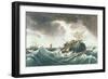 The Sperm Whale in a Flurry from 'The Whale Fishery', Published by Currier and Ives-Louis Ambroise Garneray-Framed Giclee Print