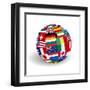 The Sphere World Flags-photosoup-Framed Art Print