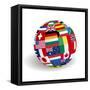 The Sphere World Flags-photosoup-Framed Stretched Canvas