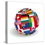 The Sphere World Flags-photosoup-Stretched Canvas