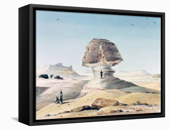 The Sphinx, 19th Century-Emile Prisse d'Avennes-Framed Stretched Canvas