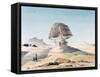 The Sphinx, 19th Century-Emile Prisse d'Avennes-Framed Stretched Canvas