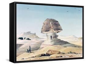 The Sphinx, 19th Century-Emile Prisse d'Avennes-Framed Stretched Canvas