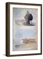 The Sphinx and a Tomb, Egypt, 19th Century-CH Smith-Framed Giclee Print