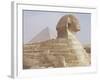 The Sphinx and Chephren Pyramid Beyond, Giza, Unesco World Heritage Site, Near Cairo, Egypt-Nico Tondini-Framed Photographic Print