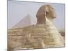 The Sphinx and Chephren Pyramid Beyond, Giza, Unesco World Heritage Site, Near Cairo, Egypt-Nico Tondini-Mounted Photographic Print