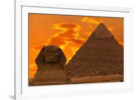 The Sphinx And Great Pyramid, Egypt-Dmitry Pogodin-Framed Photographic Print