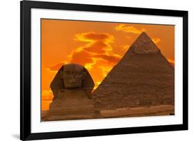 The Sphinx And Great Pyramid, Egypt-Dmitry Pogodin-Framed Photographic Print