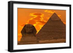 The Sphinx And Great Pyramid, Egypt-Dmitry Pogodin-Framed Photographic Print