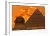 The Sphinx And Great Pyramid, Egypt-Dmitry Pogodin-Framed Photographic Print