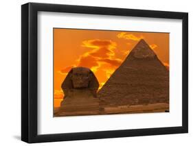 The Sphinx And Great Pyramid, Egypt-Dmitry Pogodin-Framed Photographic Print