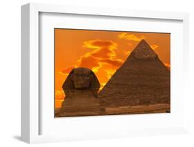 The Sphinx And Great Pyramid, Egypt-Dmitry Pogodin-Framed Photographic Print