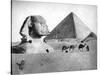 The Sphinx and Pyramid at Giza, Egypt, C1882-null-Stretched Canvas