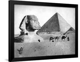 The Sphinx and Pyramid at Giza, Egypt, C1882-null-Framed Giclee Print