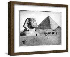 The Sphinx and Pyramid at Giza, Egypt, C1882-null-Framed Giclee Print