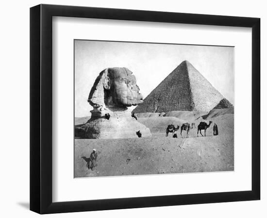 The Sphinx and Pyramid at Giza, Egypt, C1882-null-Framed Giclee Print