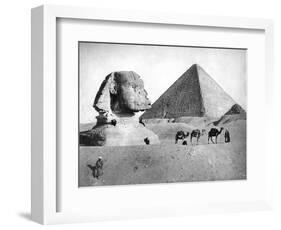 The Sphinx and Pyramid at Giza, Egypt, C1882-null-Framed Giclee Print