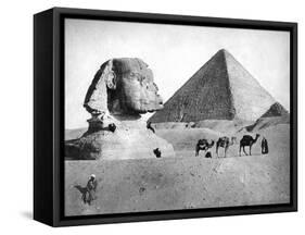 The Sphinx and Pyramid at Giza, Egypt, C1882-null-Framed Stretched Canvas