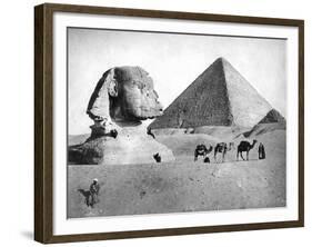 The Sphinx and Pyramid at Giza, Egypt, C1882-null-Framed Giclee Print